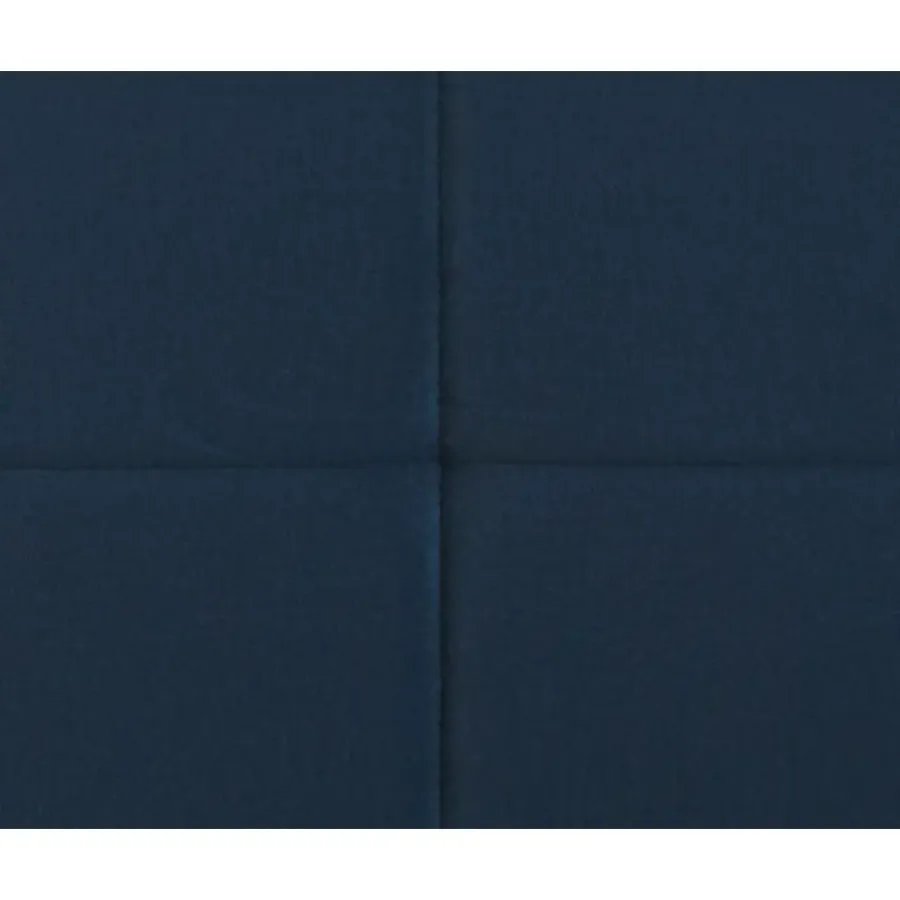 Leen Bakker Boxspring met voetbord Liv geblokt - blauw - 120x200 cm - vierkante poot