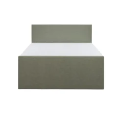 Leen Bakker Boxspring met voetbord Liv egaal - groen - 180x200 cm - ronde poot