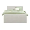 2-Persoons Boxsprings-Leen Bakker Boxspring met voetbord Liv egaal - ecru - 160x200 cm - slanke poot