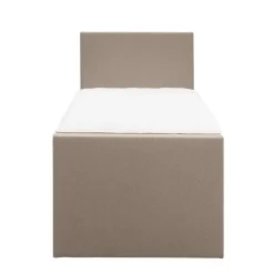 Leen Bakker Boxspring met voetbord Liv egaal - beige - 90x200 cm - ronde poot