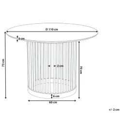 Leen Bakker BOYLE - Eettafel - Lichtbruin - ø 110 cm - Eikenfineer