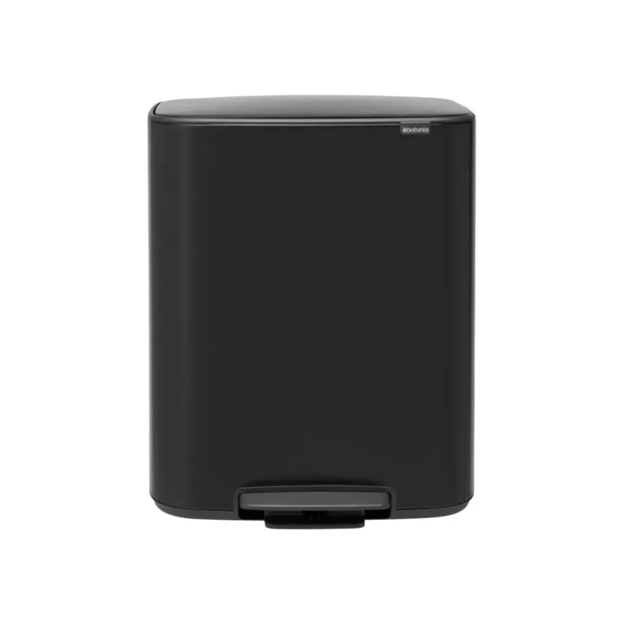 Prullenbakken-Brabantia Bo Hi Pedaalemmer 2 x 30 liter Matt Black