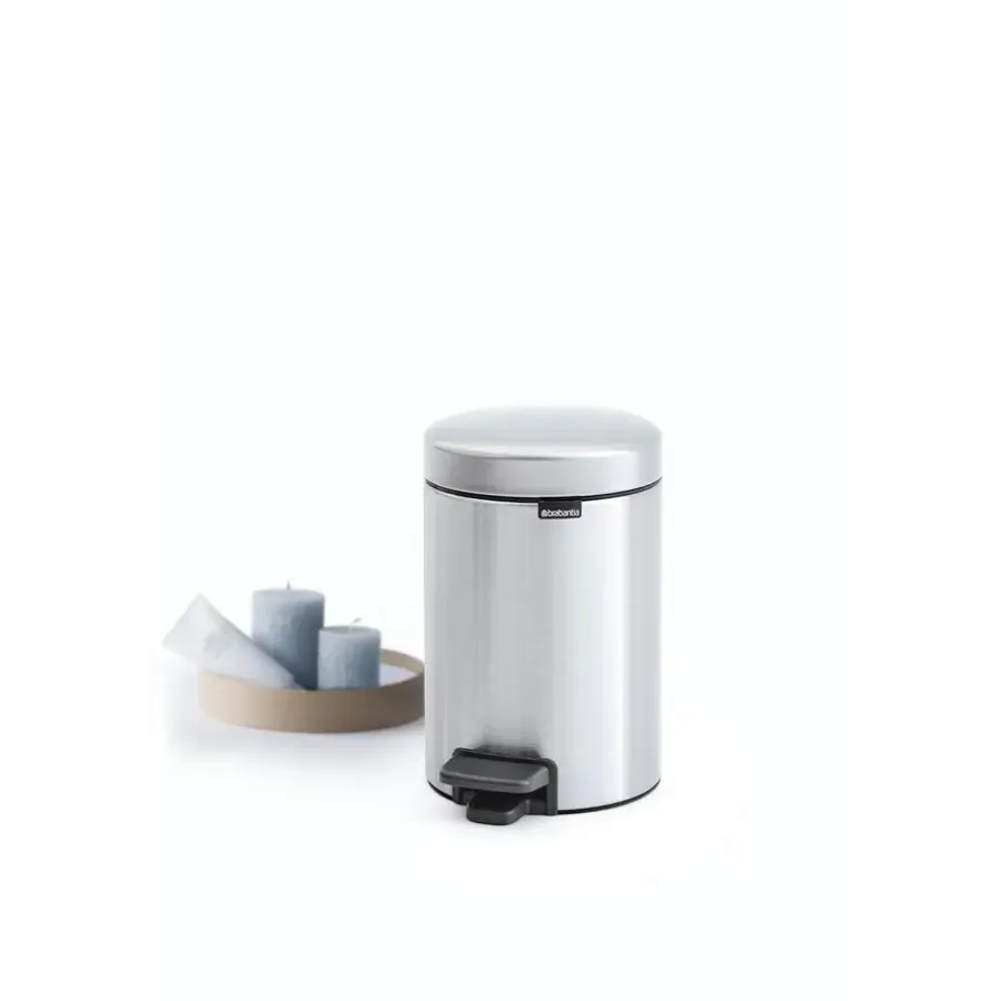 Prullenbakken-Brabantia Pedaalemmer NewIcon - 3L - Matt Steel