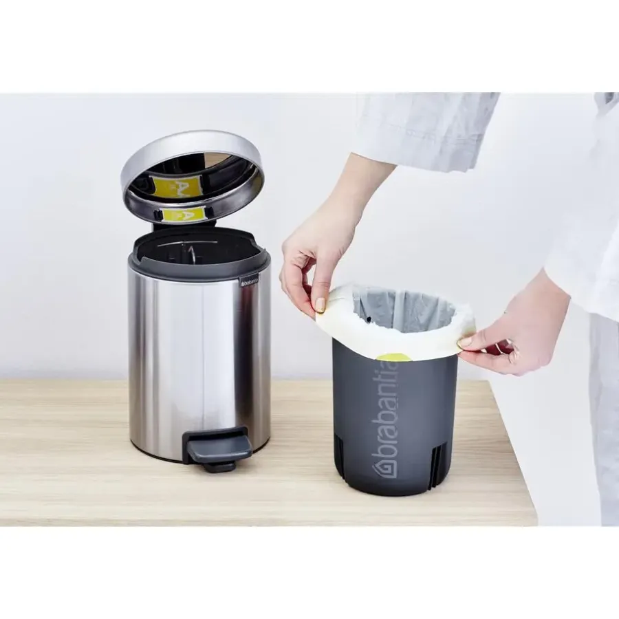 Prullenbakken-Brabantia Pedaalemmer NewIcon - 3L - Matt Steel