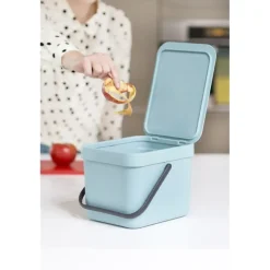 Prullenbakken-Brabantia Sort & Go Afvalemmer - 6L - Mint