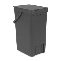 Prullenbakken-Brabantia Sort & Go Afvalemmer - 16L - Grijs