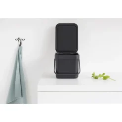 Prullenbakken-Brabantia Sort & Go Afvalemmer - 6L - Grijs