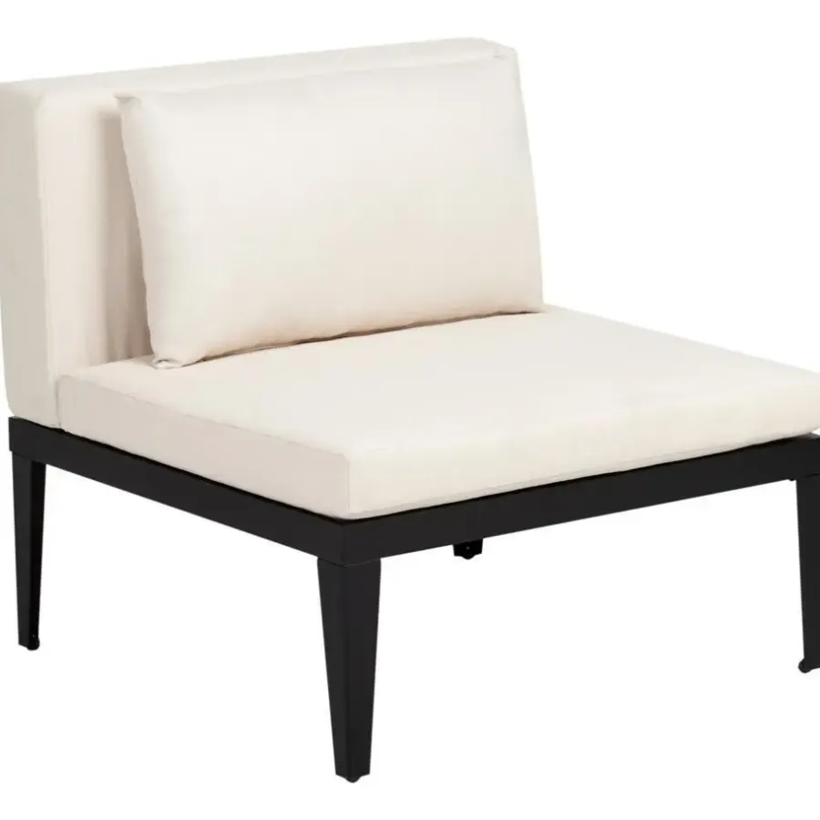 Loungesets-Leen Bakker BRACCIANO - Loungeset 4-zits met ottomaan - Lichtbeige - Acaciahout