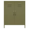 Wandkasten-Dorel Home Bradford - Wandkast met 2 groene metalen deuren
