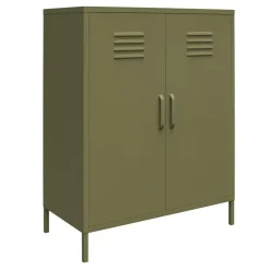 Wandkasten-Dorel Home Bradford - Wandkast met 2 groene metalen deuren