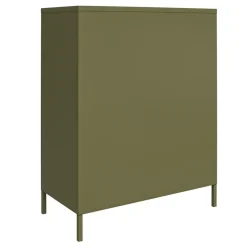 Wandkasten-Dorel Home Bradford - Wandkast met 2 groene metalen deuren