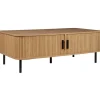 Salontafels-Beliani BRADLEY - Salontafel - Lichthout/Zwart - MDF