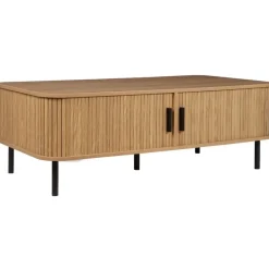 Salontafels-Beliani BRADLEY - Salontafel - Lichthout/Zwart - MDF