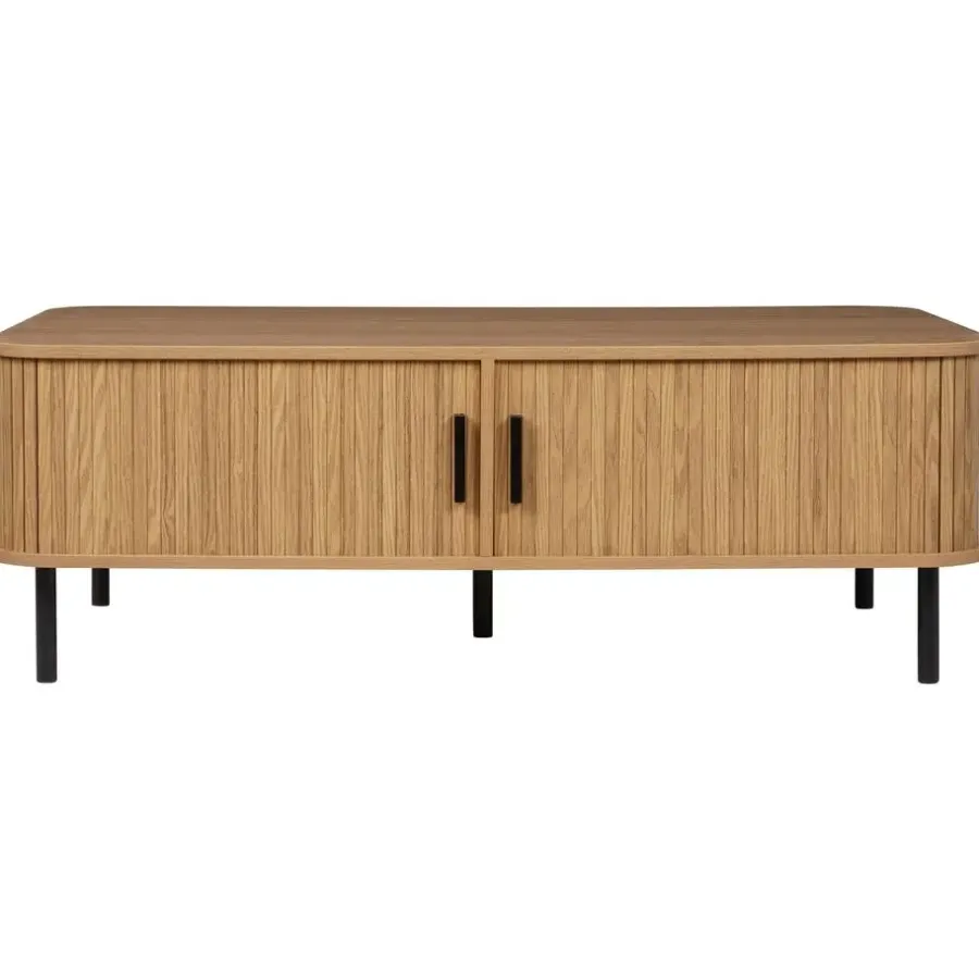 Salontafels-Beliani BRADLEY - Salontafel - Lichthout/Zwart - MDF