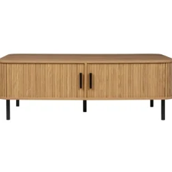 Salontafels-Beliani BRADLEY - Salontafel - Lichthout/Zwart - MDF