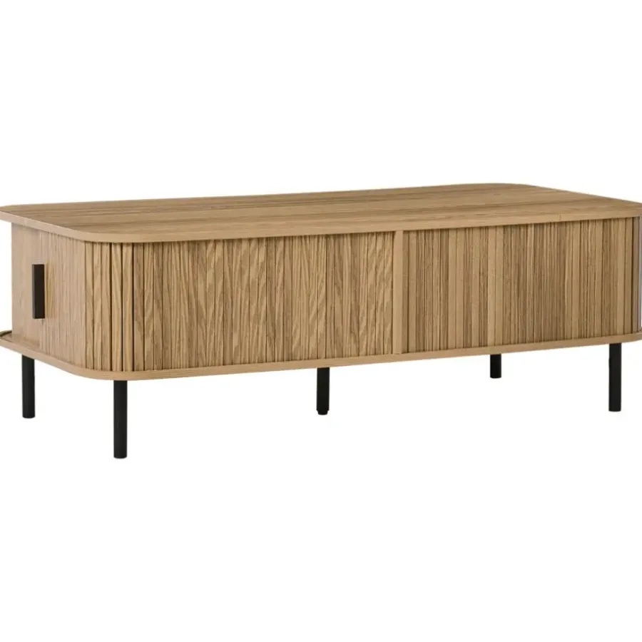 Salontafels-Beliani BRADLEY - Salontafel - Lichthout/Zwart - MDF