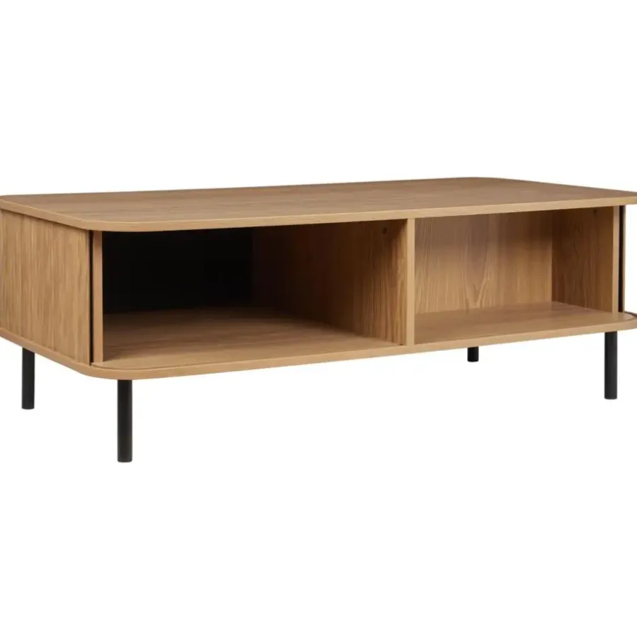 Salontafels-Beliani BRADLEY - Salontafel - Lichthout/Zwart - MDF
