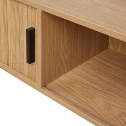 Salontafels-Beliani BRADLEY - Salontafel - Lichthout/Zwart - MDF