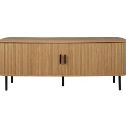 Beliani BRADLEY - TV-meubel - Lichthout/Zwart - MDF