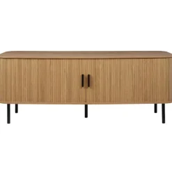 Beliani BRADLEY - TV-meubel - Lichthout/Zwart - MDF