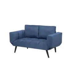 Slaapbanken|Slaapbanken-Beliani BREKKE - Slaapbank - Blauw - Polyester