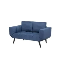 Slaapbanken|Slaapbanken-Beliani BREKKE - Slaapbank - Blauw - Polyester