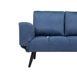 Slaapbanken|Slaapbanken-Beliani BREKKE - Slaapbank - Blauw - Polyester
