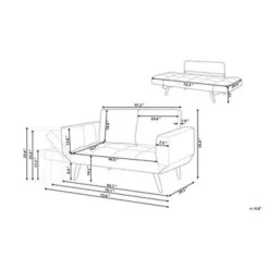 Beliani BREKKE - Slaapbank - Zwart - Polyester