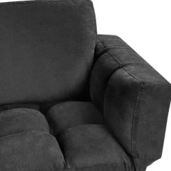 Beliani BREKKE - Slaapbank - Zwart - Polyester