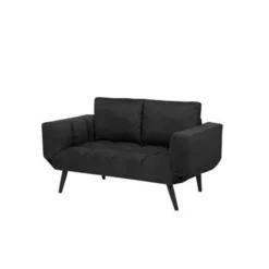 Beliani BREKKE - Slaapbank - Zwart - Polyester