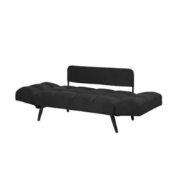 Beliani BREKKE - Slaapbank - Zwart - Polyester