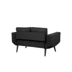 Beliani BREKKE - Slaapbank - Zwart - Polyester