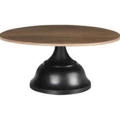 Dienbladen-Leen Bakker BRIOCHE - Gebaksstandaard - Zwart/Licht hout - IJzer/Hout