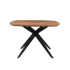 Industriële Eettafels-Livingfurn Brix - Eetkamertafel Brix Bjorn - Eettafel- 120cm - Mangohout - Bruin