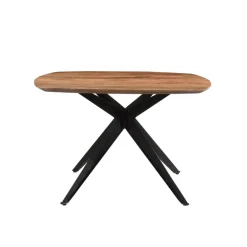 Industriële Eettafels-Livingfurn Brix - Eetkamertafel Brix Bjorn - Eettafel- 120cm - Mangohout - Bruin