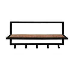 Brix - Kapstok Bono - Mangohout en Gecoat Staal - 15x70x30