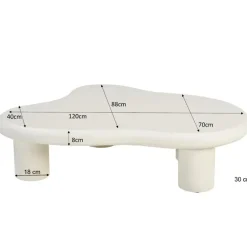 Livingfurn Brix - Salontafel - Brix Feline Sandy - Beige