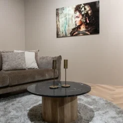 Salontafels-Brix - Salontafel Nova - Mangohout Marmer - 70x70x36