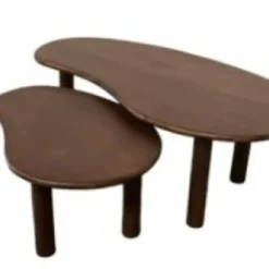 Salontafels-Livingfurn Brix - Salontafels - Brix Nubi Brown Set of 2 - Bruin