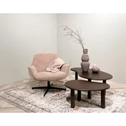 Salontafels-Livingfurn Brix - Salontafels - Brix Nubi Brown Set of 2 - Bruin