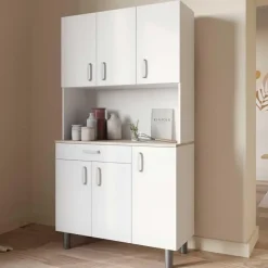 Buffetkasten-CBA Buffetkast Gabe-Kronberg eik/mat wit