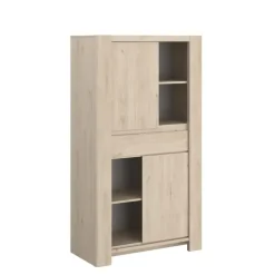 Buffetkasten-Parisot Buffetkast Porto 90cm met 2 deuren & 1 lade - jackson eik