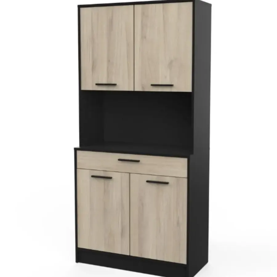 Buffetkasten-CBA Buffetkast Romanie-Kronberg eik/matzwart