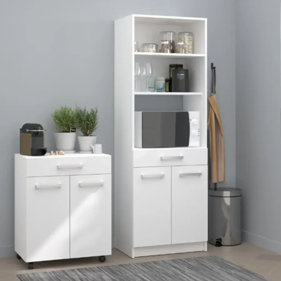 Buffetkasten-Parisot Buffetkast Unya met 2 deuren- 1 lade - wit