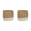 Opbergmanden-Beliani BULANIK - Mand set van 2 - Beige/Wit - Jute