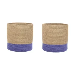 Opbergmanden-Beliani BULANIK - Mand set van 2 - Beige - Jute