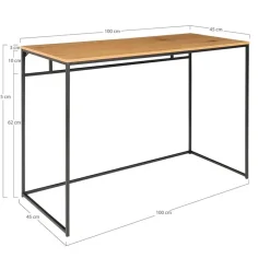 Sedero Bureau - eiken look met zwart frame