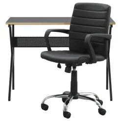 Bureaus-Leen Bakker Bureau Debbey - zwart - 75x105x55 cm