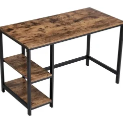 Bureaus-Vasagle Bureau Fabrice 120cm 2 legplanken - rustiek bruin/zwart