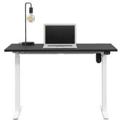 Homeworx Bureau zit/sta elektrisch verstelbaar - zwart/wit - 75/118x120x70 cm